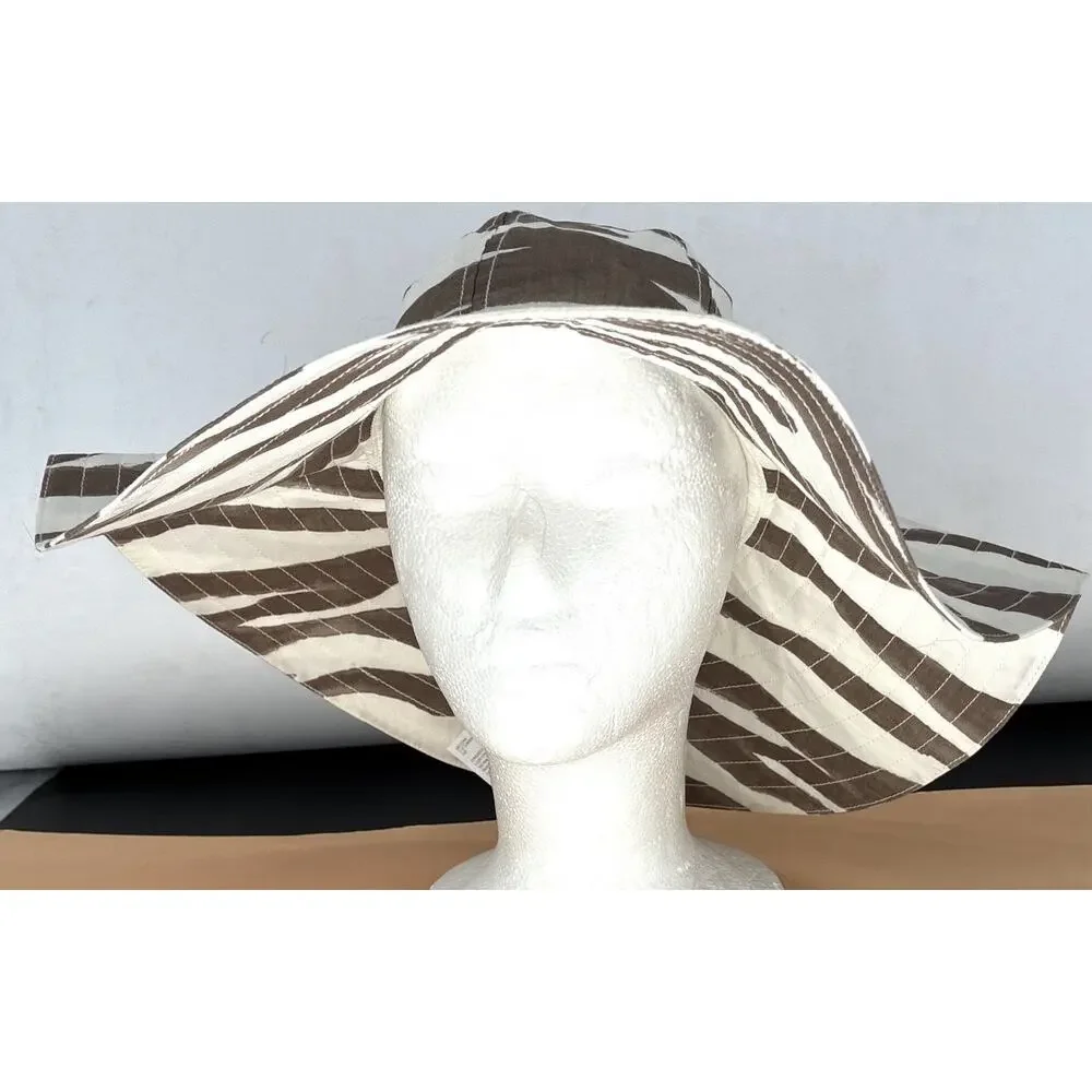 Bundle 2 NWT Gymboree Sun Hat Girls Kids Sz 5-7 Tropical Flowers & Animal Print
